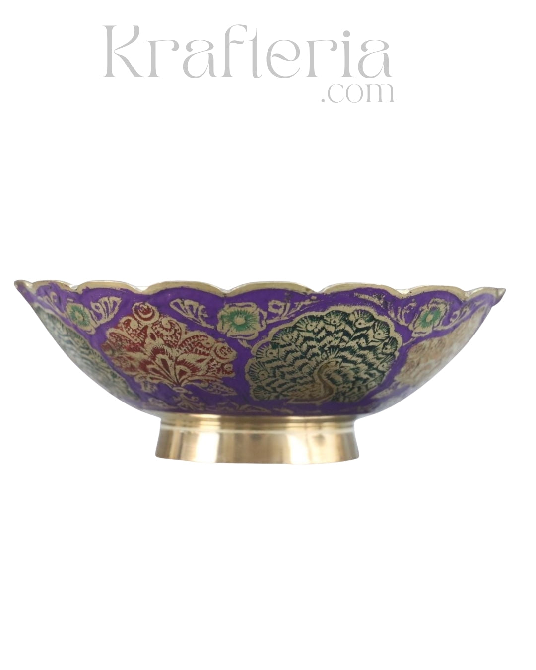 Peacock Glory - Centerpiece Brass Fruit Bowl