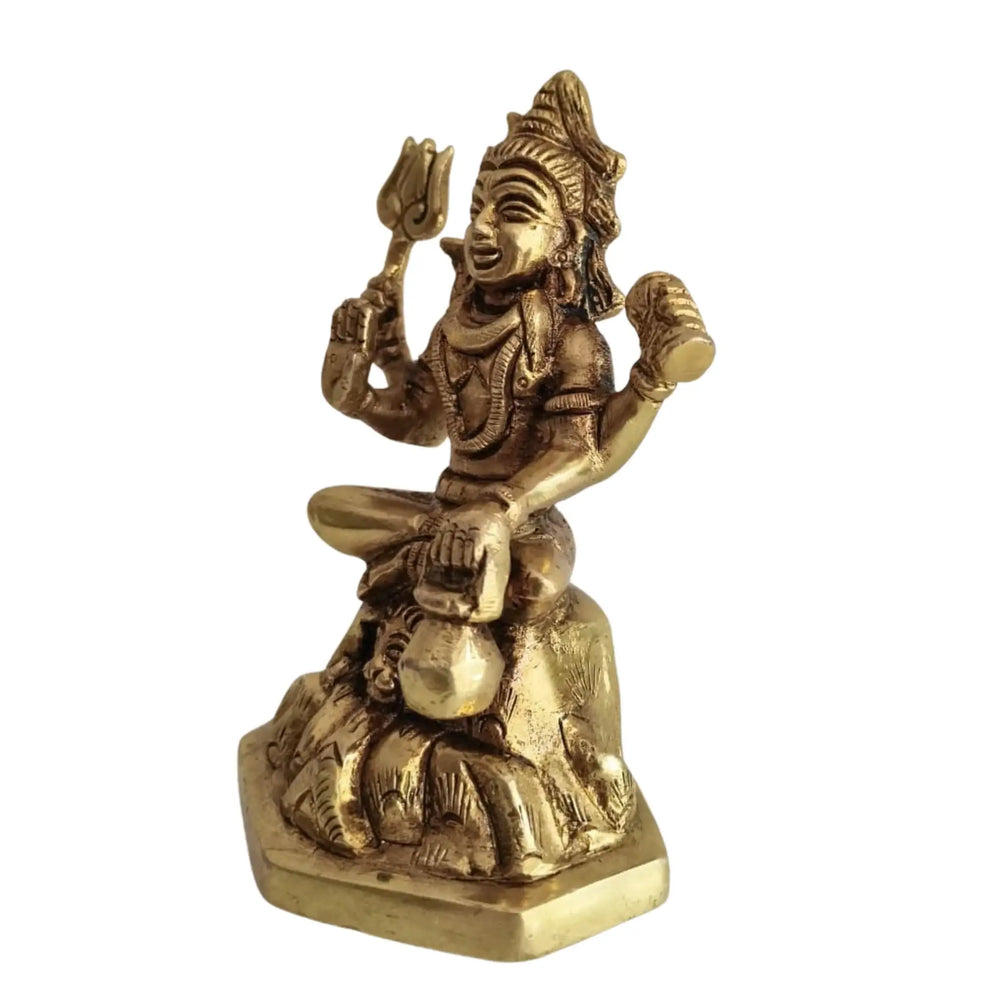 Brass Lord Shiva Idol – Mahadev Statue for Spiritual Home Decor   Brass Ware