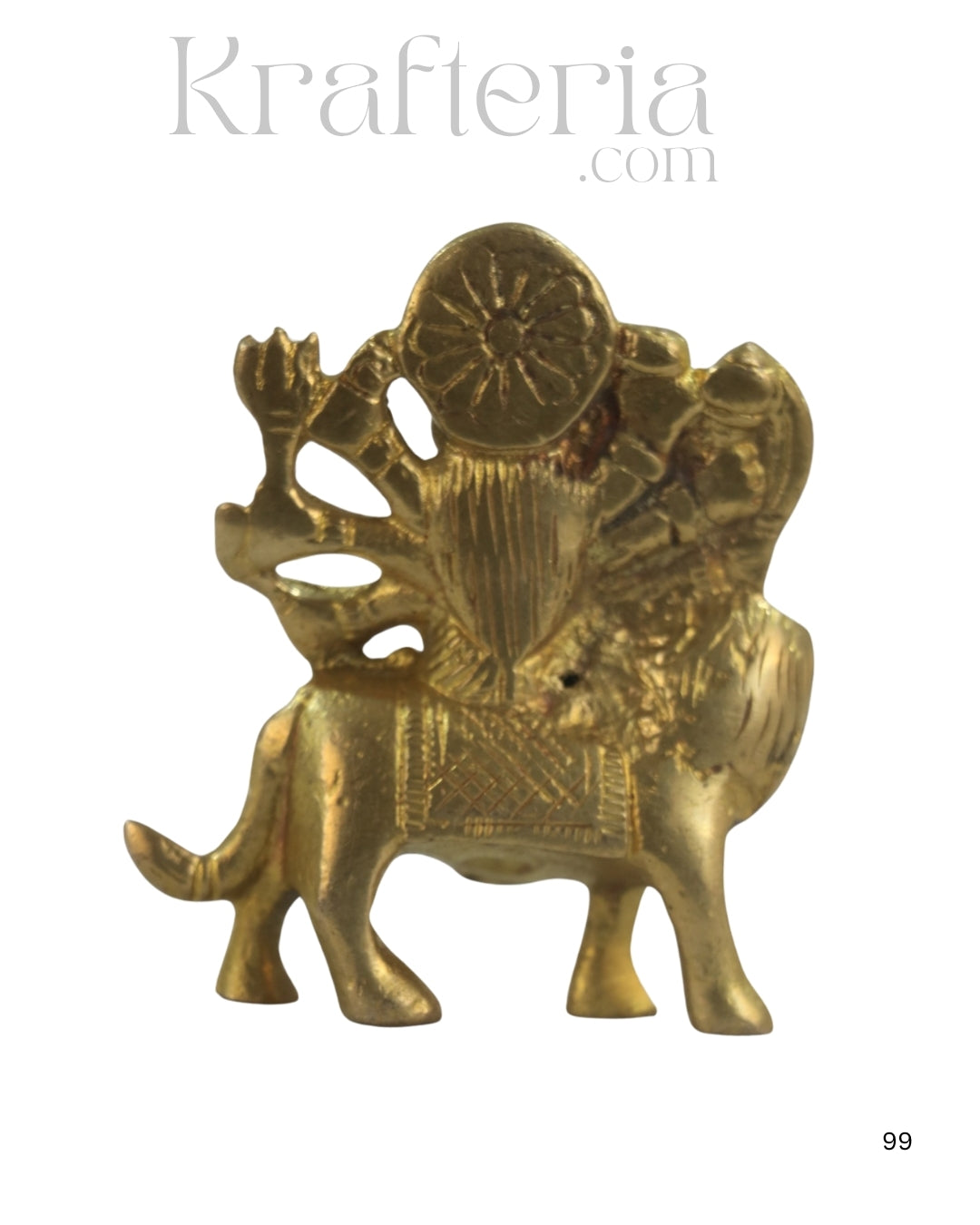 Handcrafted Brass Durga Maa Idol – Symbol of Strength and Courage