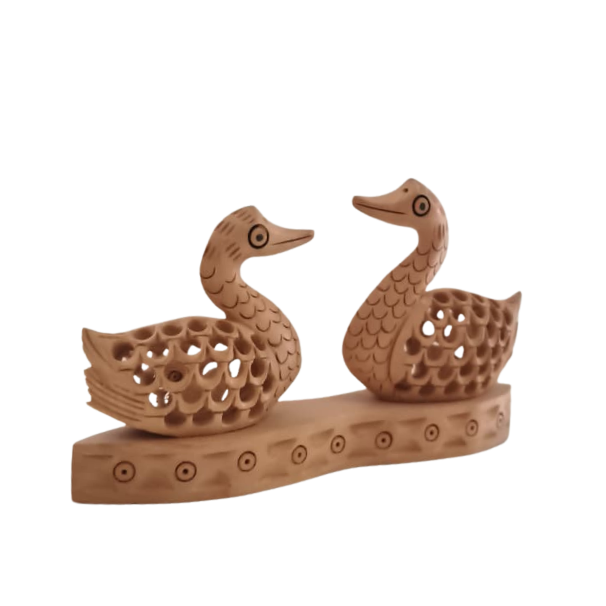 Wooden Carved Ducks Couple | Ideal Gift & Decorative Sculpture