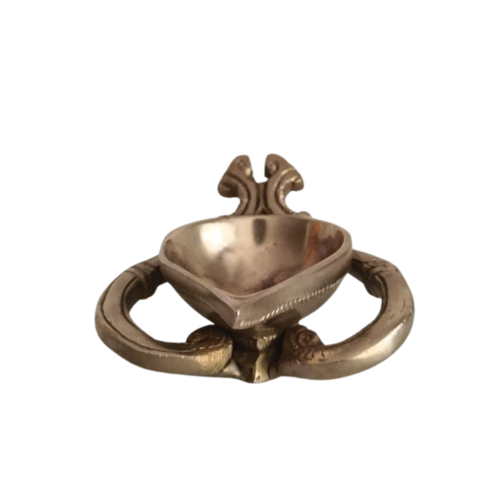 Handcrafted Brass Handheld Diya   Brass Artwork