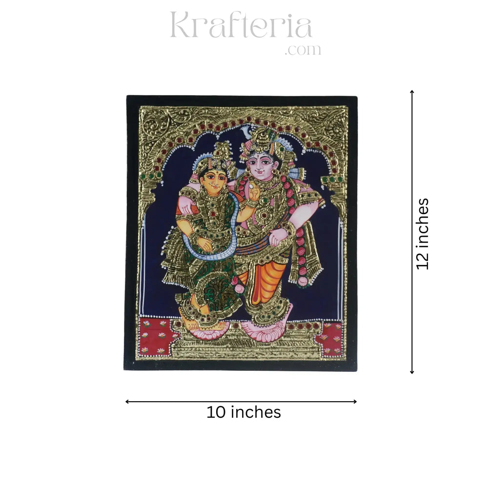 Elegant Radha Krishna – Thanjavur Artistry   Paintings