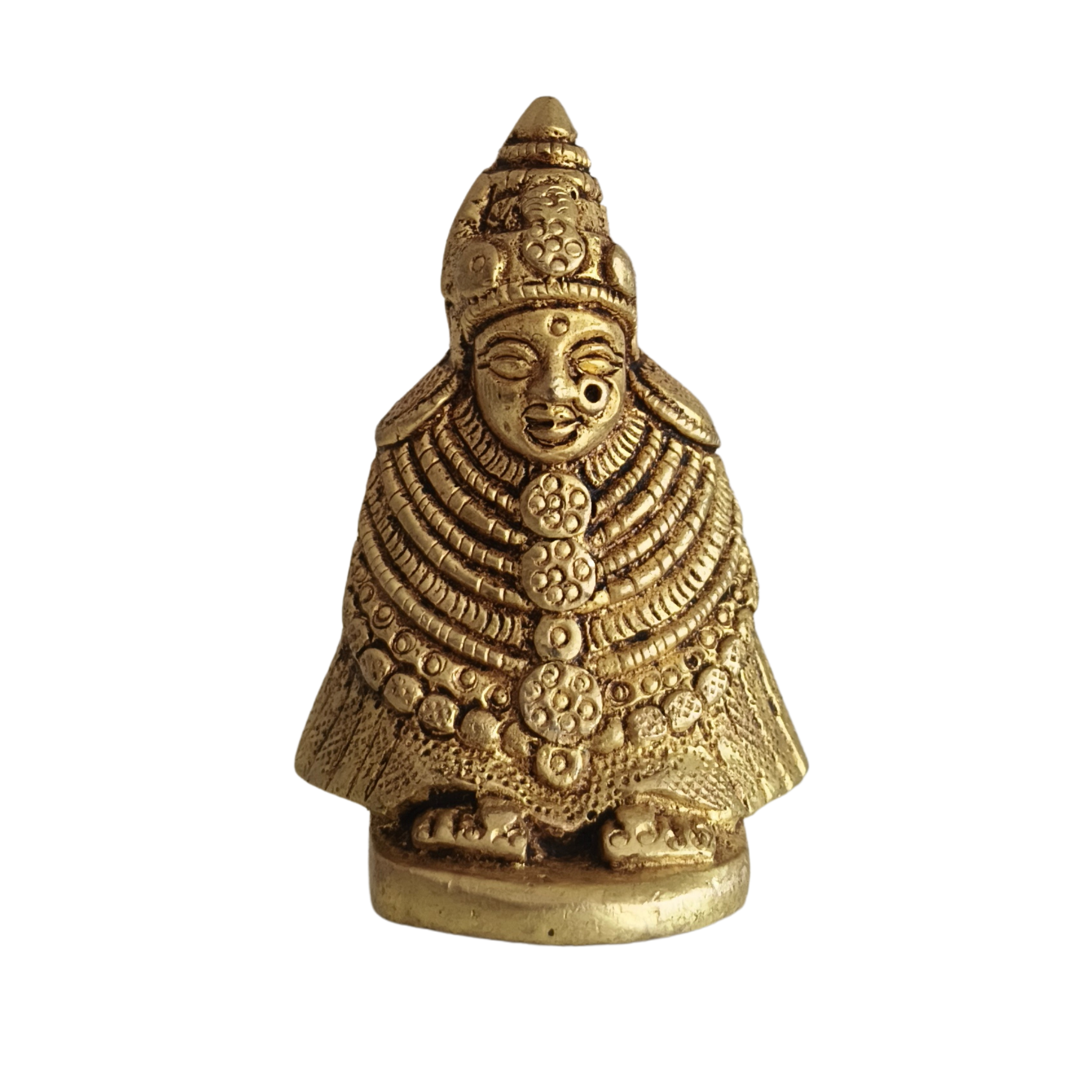 Brass Tuljapur Bhavani Mata Idol - Goddess of Power & Protection