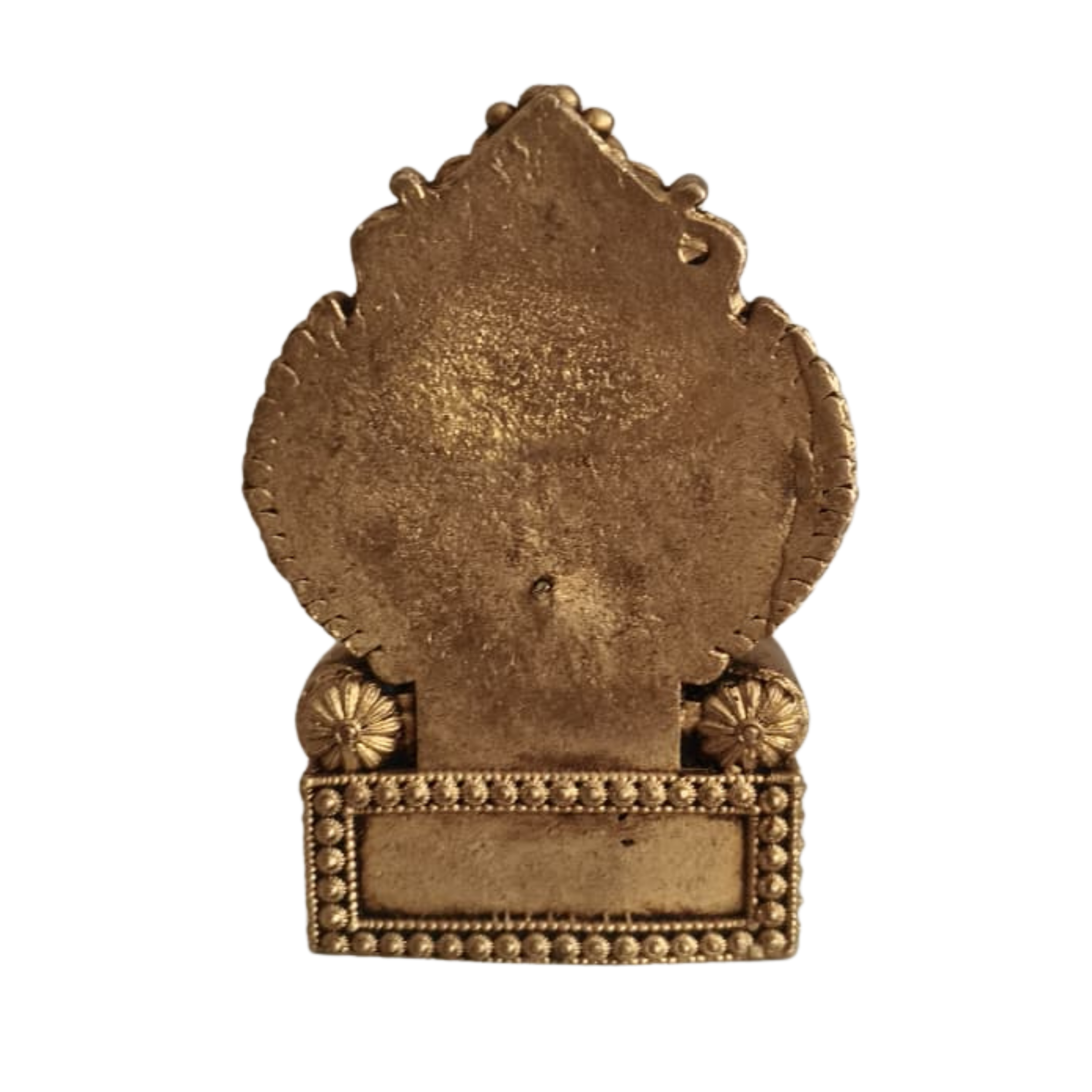 Brass Lord Ganesha Idol Seated on Throne – Royal Vigneshwara