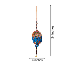 Hand-Painted Leather Lord Ganesha Wall Hanging