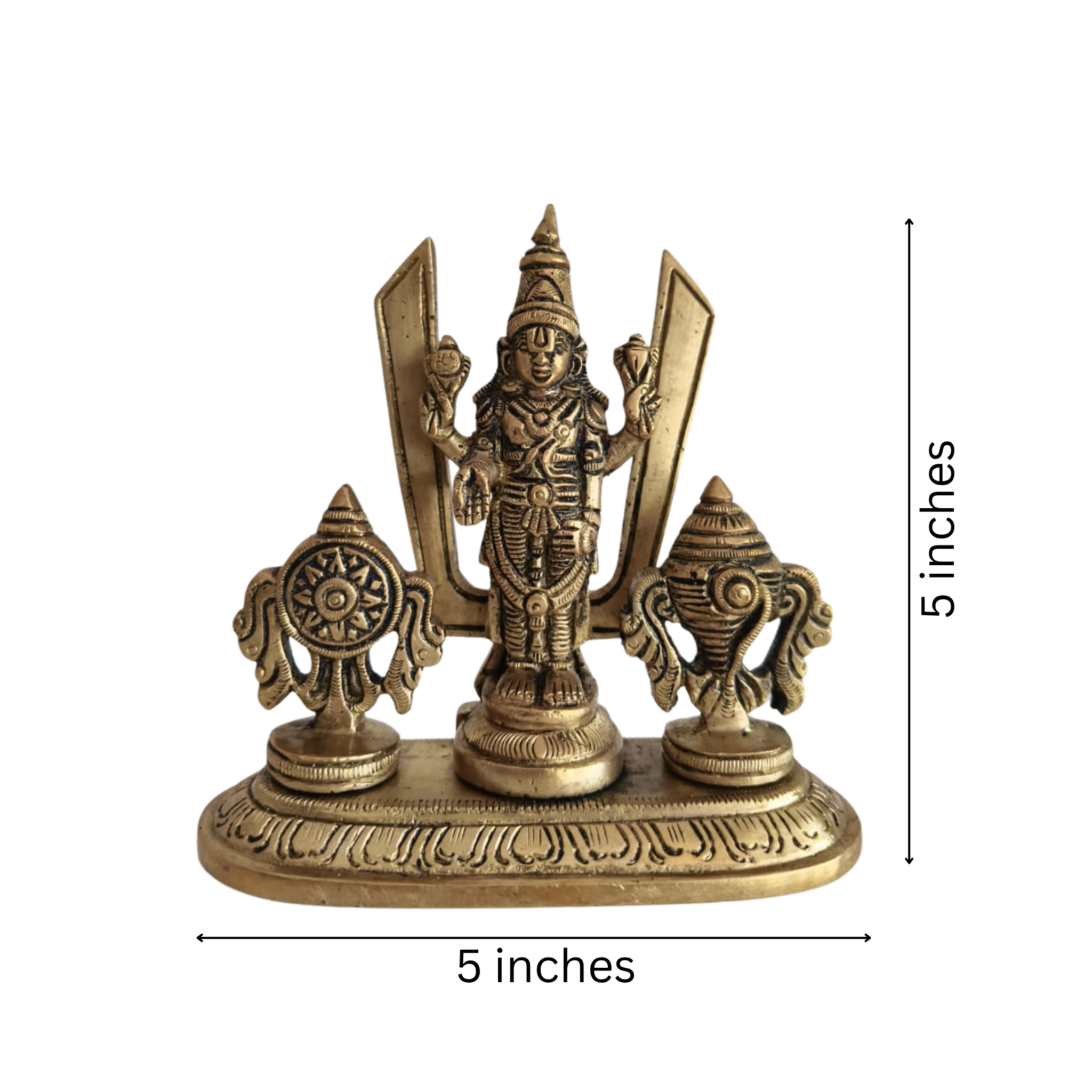 Brass Venkateswara Deity with Symbols