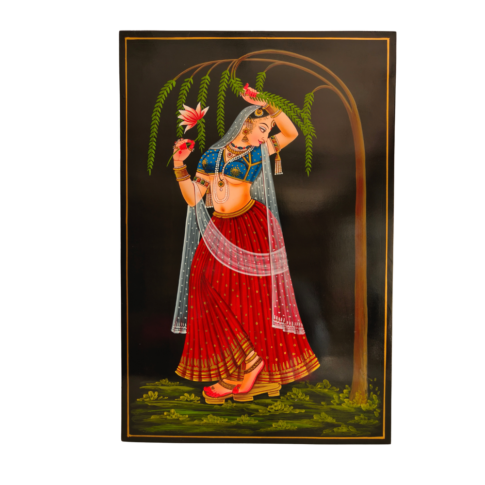 Handcrafted Telangana Nirmal painting tribal woman