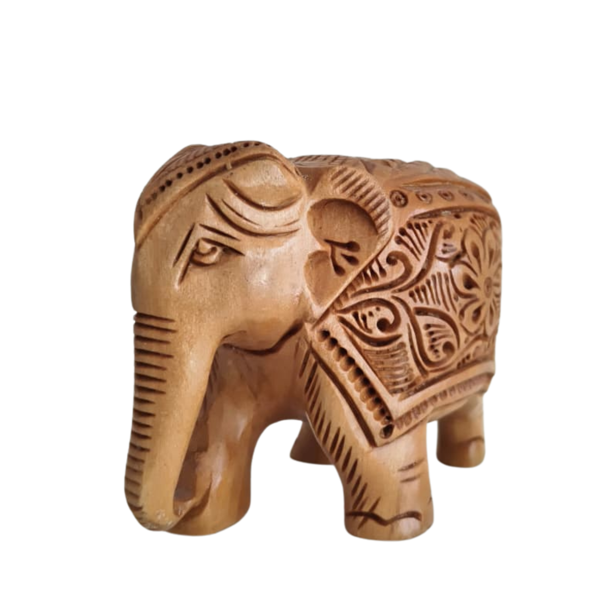 Hand-Carved Wooden Elephants – Artisan Decorative Sculptures