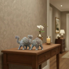 Handcrafted Pair of Camels – Intricate Jali Art Decorative Figurines   Jali Art