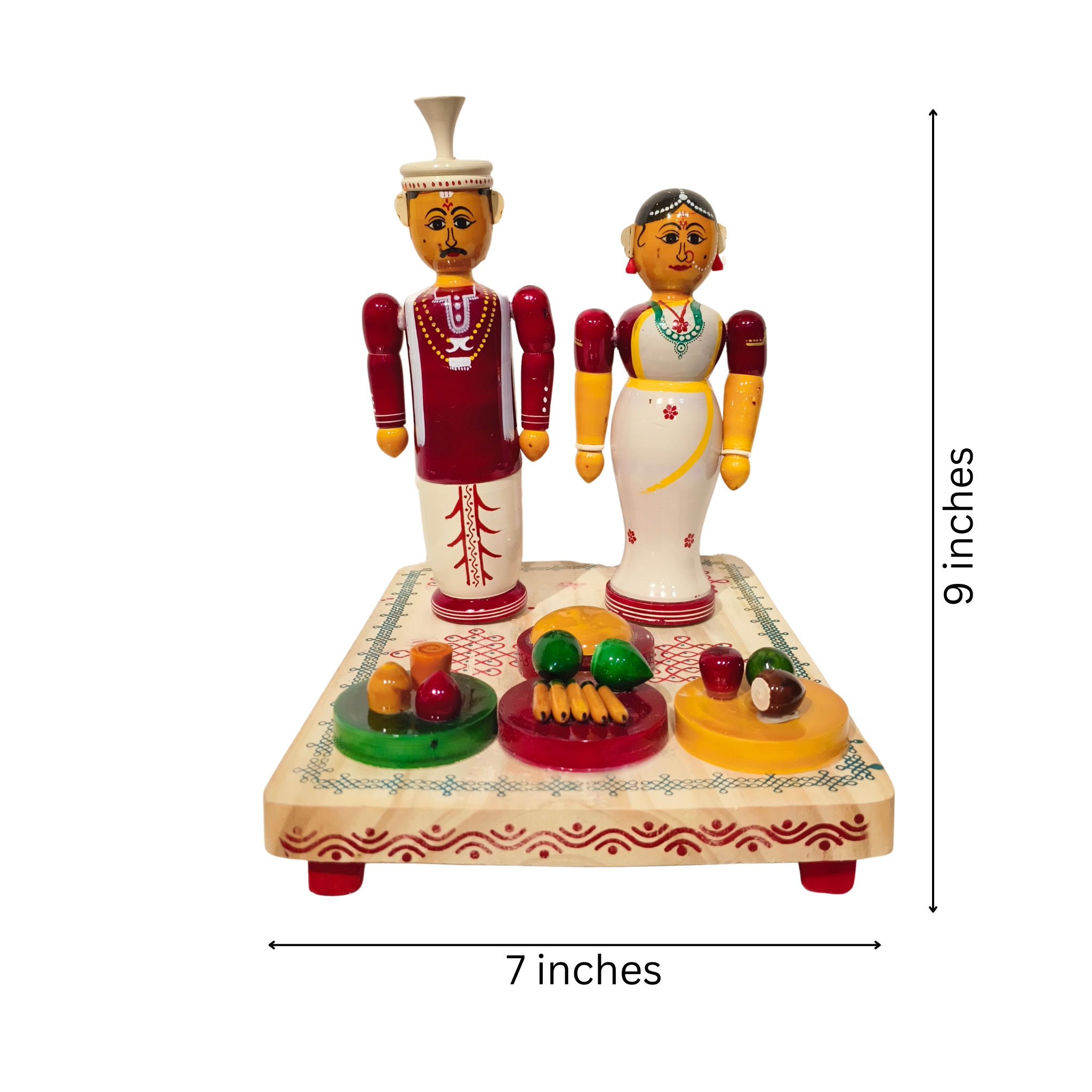 Etikoppaka Wedding Couple with Ritual Set