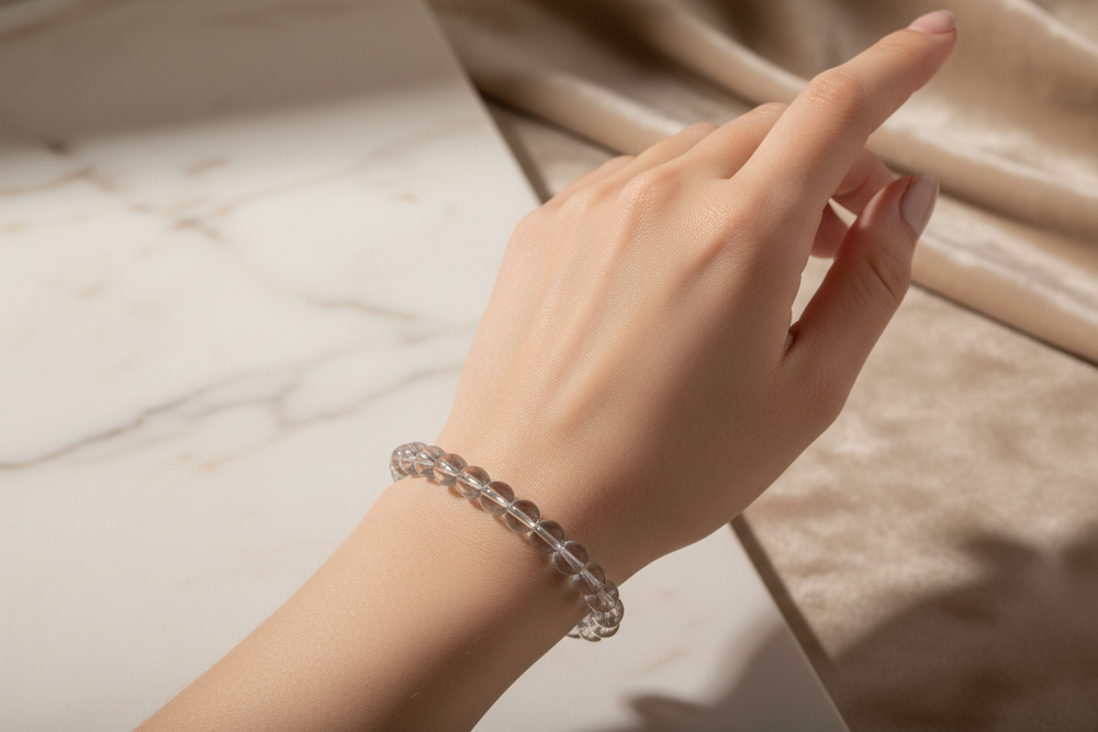 Natural Clear Crystal Stone Bracelet   Fashion