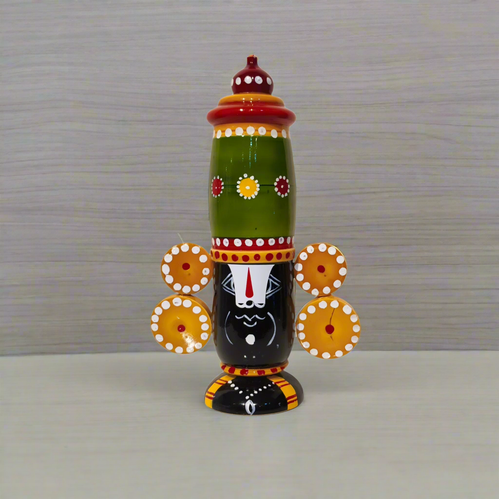 Authentic Turned Wood Etikoppaka Venkateswara Decorative Piece