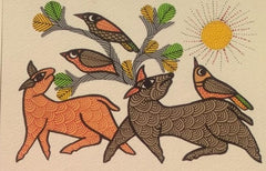 Gond Art Greeting Card – Nature’s Harmony   Paintings