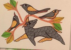 Forest Cantata – A Symphony of Nature in Gond Folk Art   Paintings