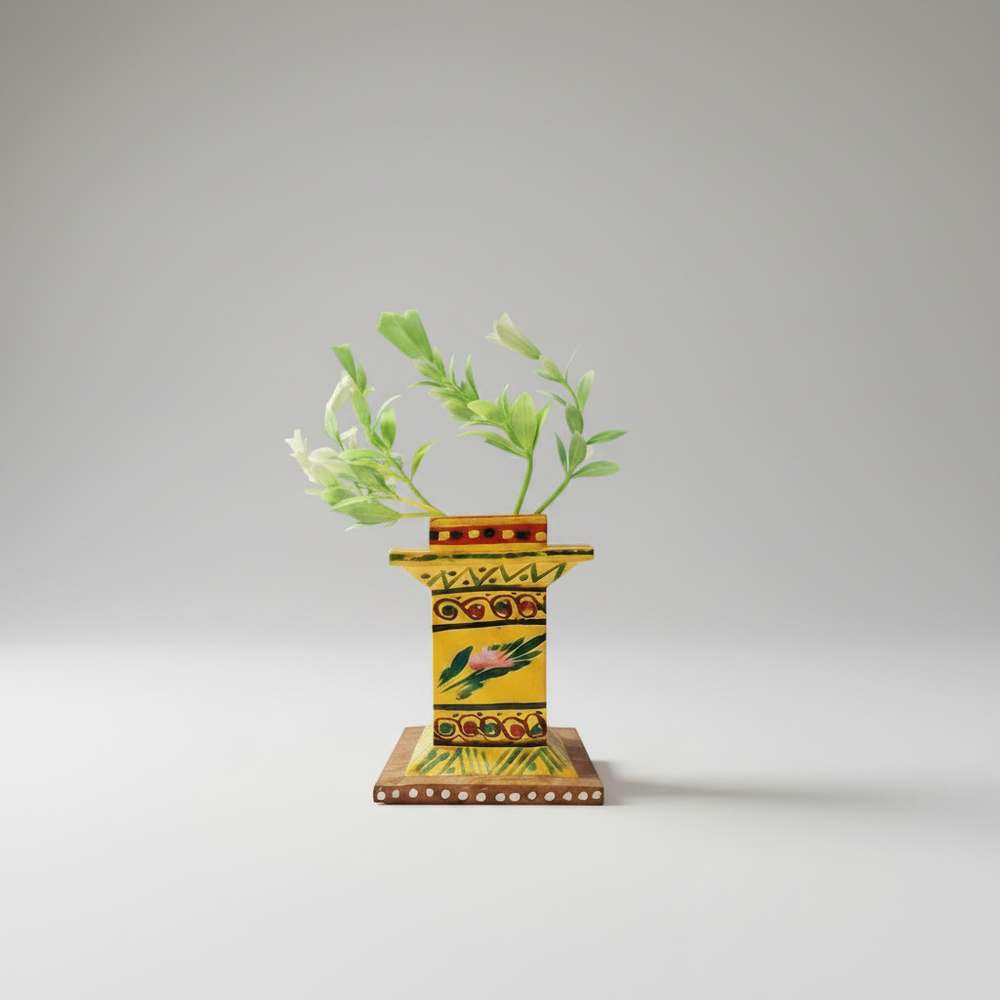 Kondapalli Handcrafted Tulasi Kota (Holy Basil Planter Stand) – Auspicious Home Décor   Kondapalli Lacquerware