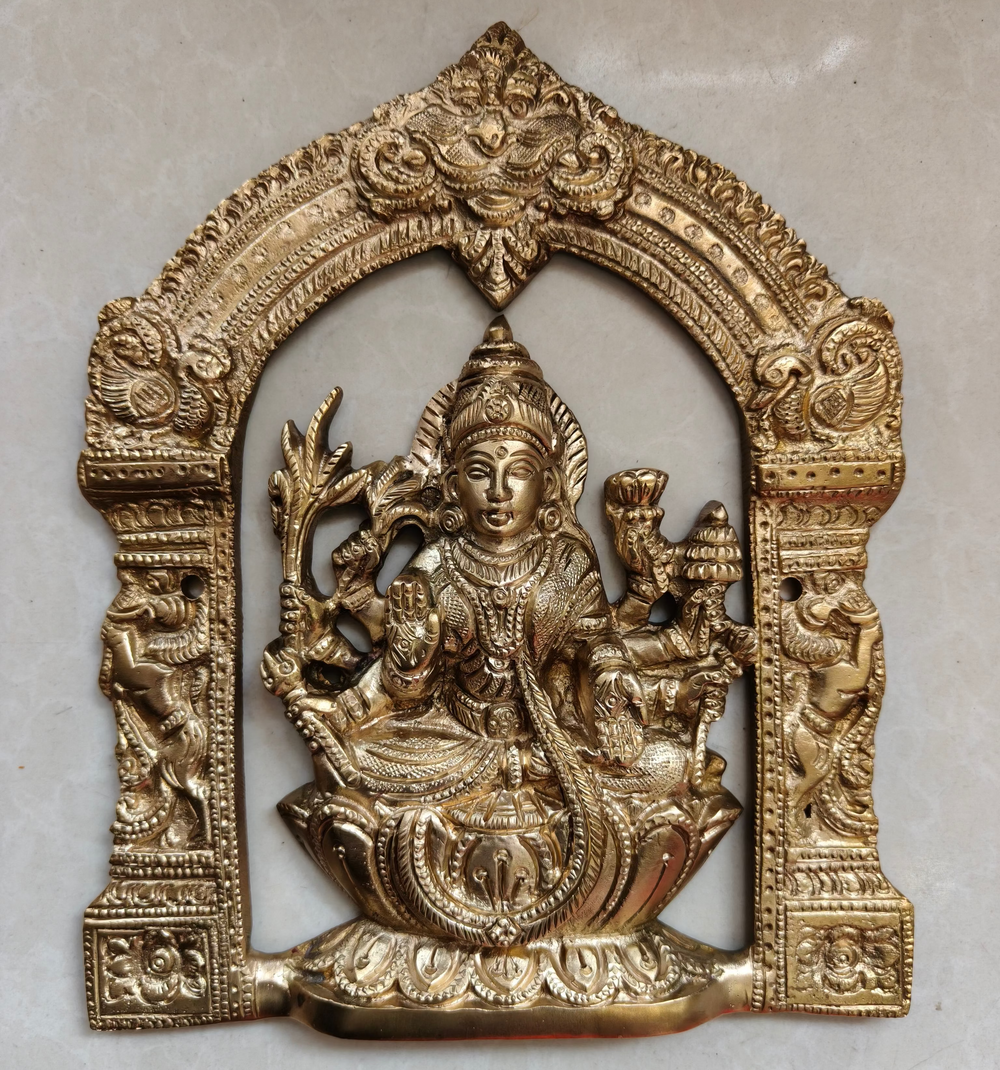 Brass Ashta Lakshmi Hanging for Pooja Room Decor And Gifting   Brass Wall Hangings