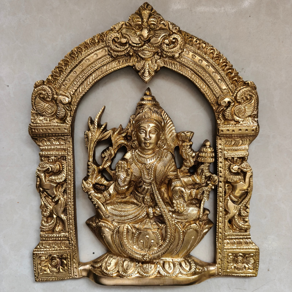 Brass Ashtalakshmi Wall Hanging Panel Set for Pooja Decor   Wall Art Panel