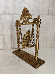 Exquisite Brass Ganesha Swing Idol: Artisan Handcrafted Idol   Brass Decorative Idols