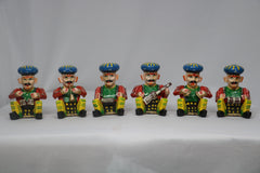 Set of 6 Handcrafted Rajasthani Musician Statues | Ethnic Home Decor