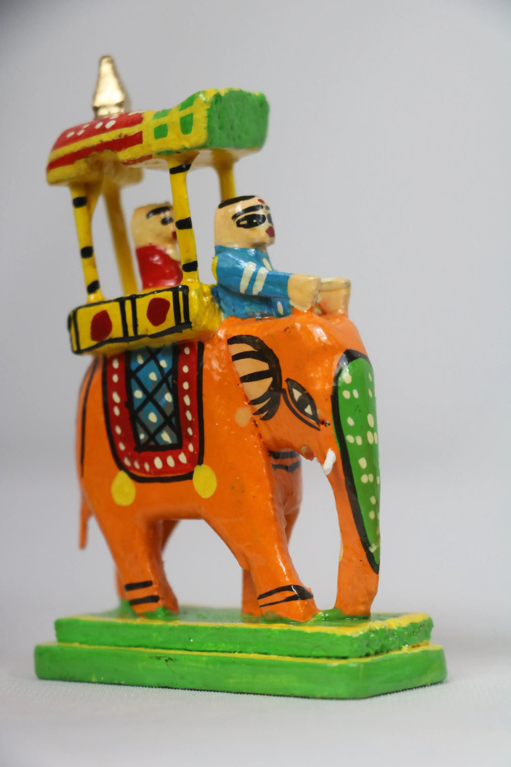 Handcrafted Wooden Elephant Ambari Set – 10 Miniatures (3 Inches Each) Balaji varanasi