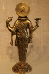 Standing Brass Idol of Lord Dhanvantari