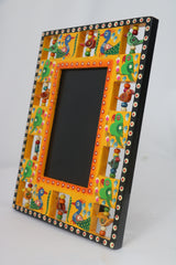 Handcrafted Wooden Parrot Photo Frame – Colorful Decorative Wall Accent