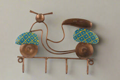 Iron Hand Painted Scooters Wall Hanger