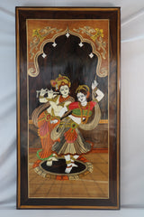 Radha Krishna Rose wood Inlay Mysore