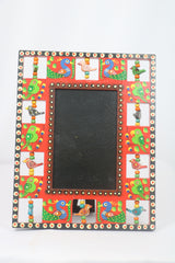 Handcrafted Wooden Parrot Photo Frame – Colorful Decorative Wall Accent