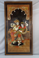 Radha Krishna Rose wood Inlay Mysore