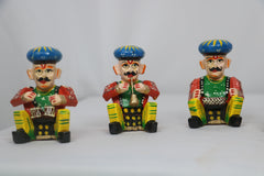 Set of 6 Handcrafted Rajasthani Musician Statues | Ethnic Home Decor
