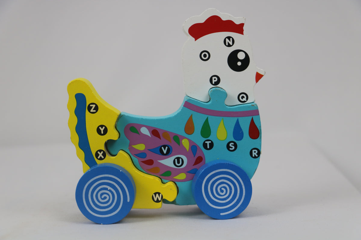 Wooden Puzzle Pulling Toy – Traditional & Creative Play for Toddlers