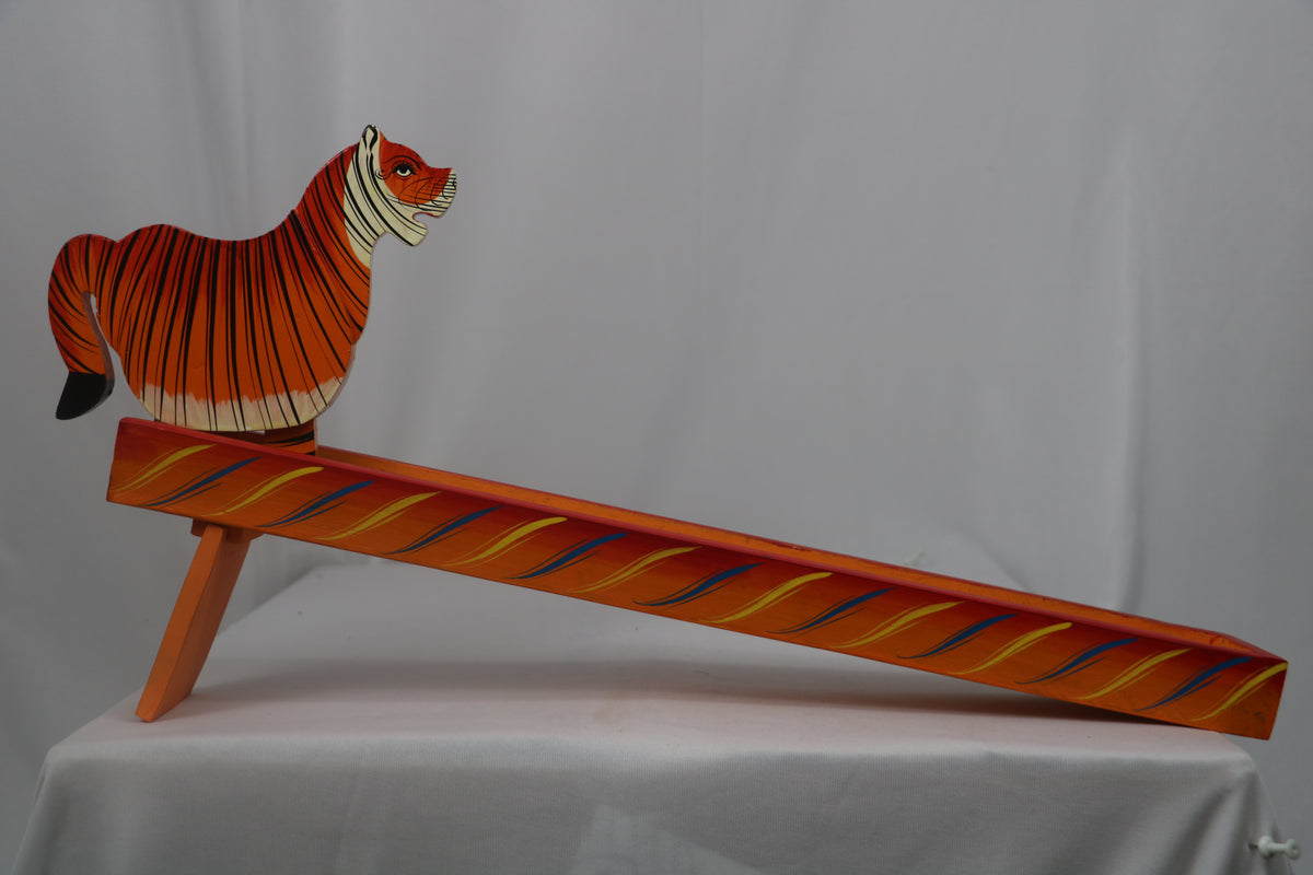 Wooden Tiger Slider Game – Traditional Skill-Building Toy for Children