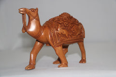 Intricately Hand-Carved Wooden Camel | Rustic Home Decor Piece