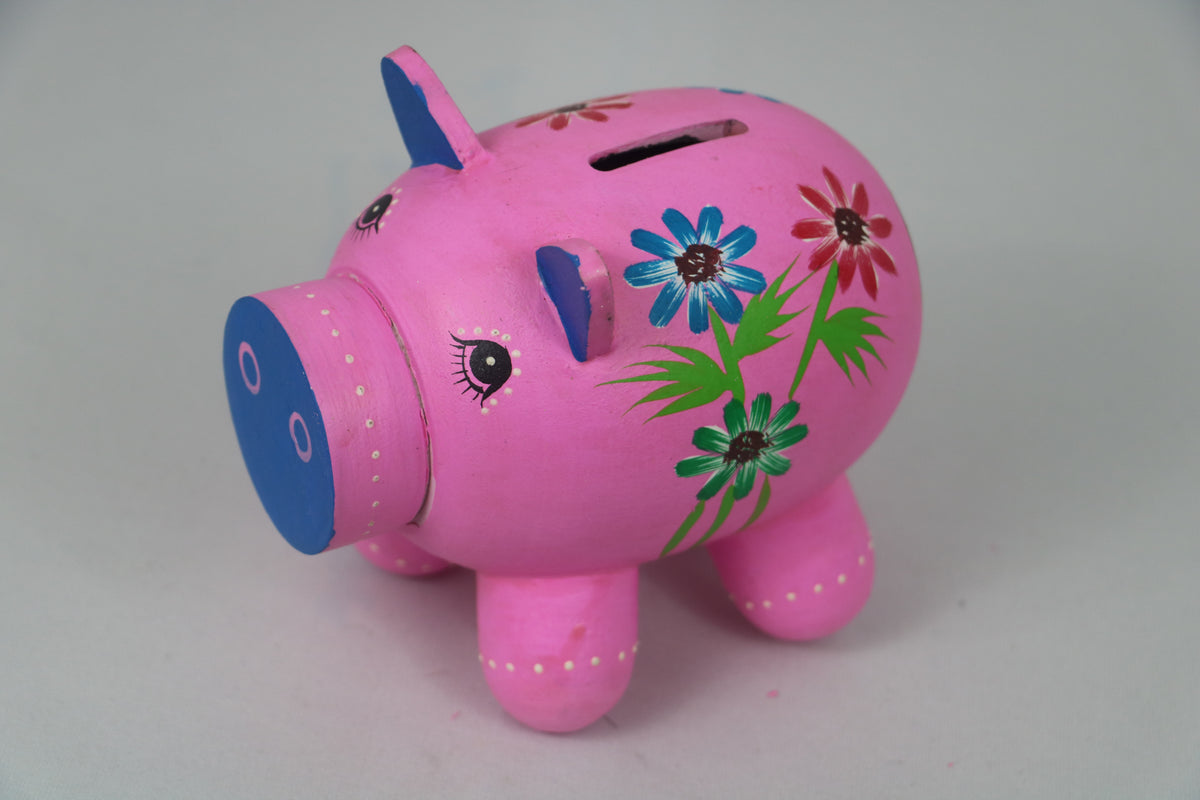 Colorful Wooden Piggy Bank – Savings Box for Children