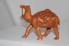 Intricately Hand-Carved Wooden Camel | Rustic Home Decor Piece
