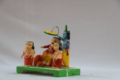 Krishna Darbar – Wooden Handcrafted Spiritual Panel