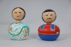Spring Head Bobble Couple – Handcrafted & Painted Ethnic Indian Decor