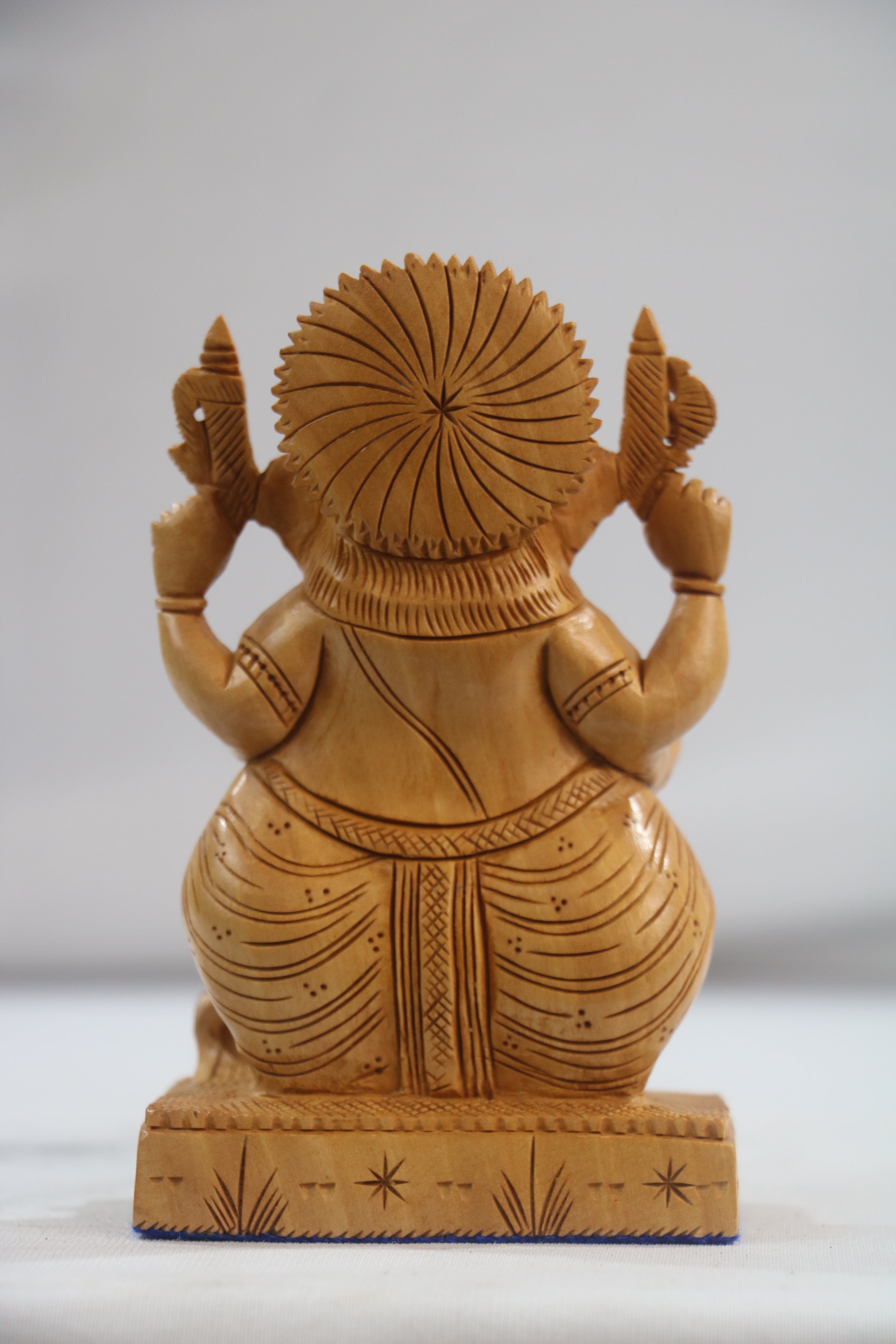 Handcrafted Lord Ganesh Idol with Crown | Decorative Spiritual Art