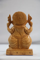 Handcrafted Lord Ganesh Idol with Crown | Decorative Spiritual Art