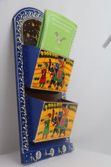 Hand-Painted Book Holder & Key Chain Wall Hanger | Dual Purpose Decor