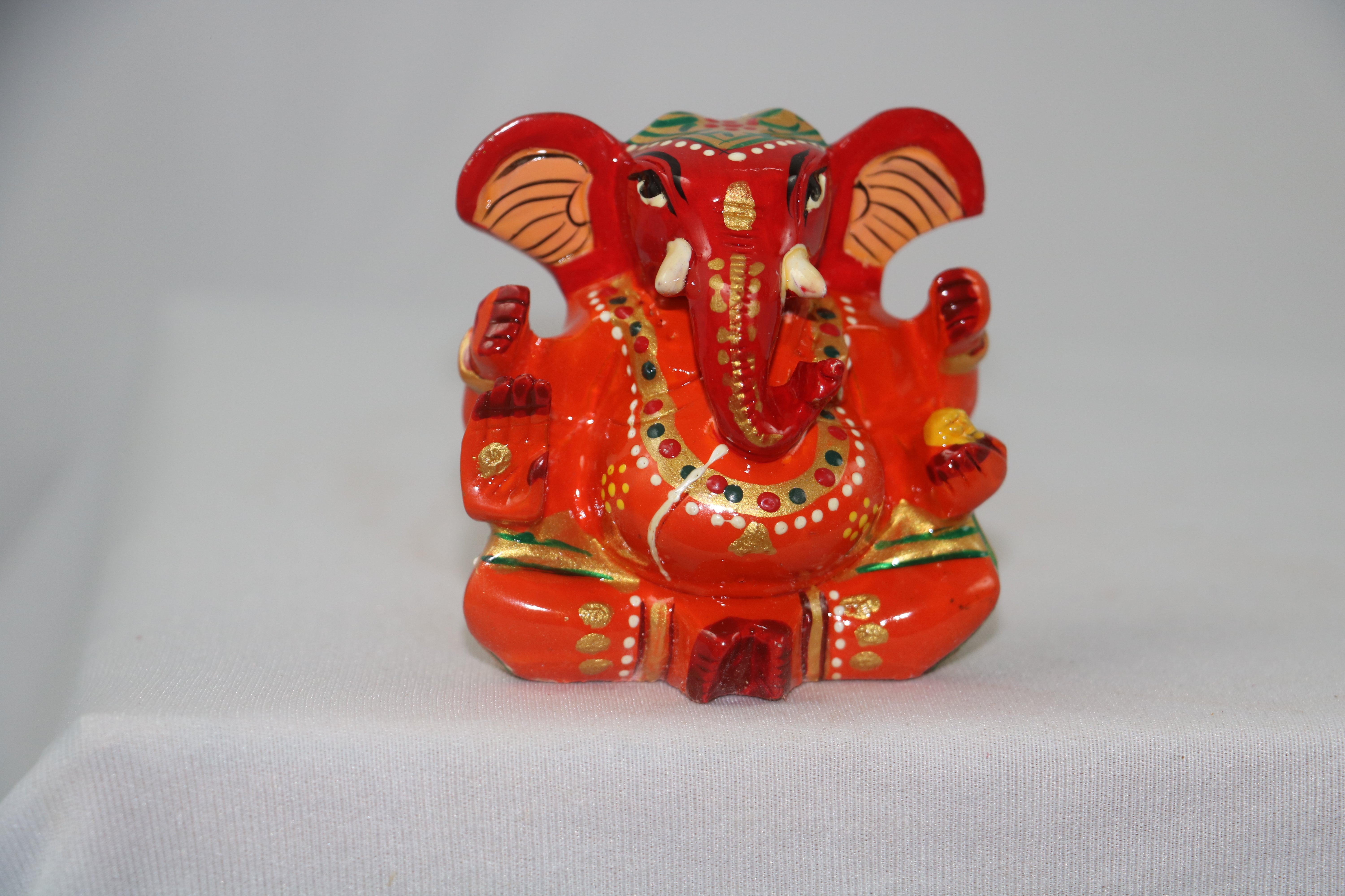 Wooden Hand Painted Ganesh