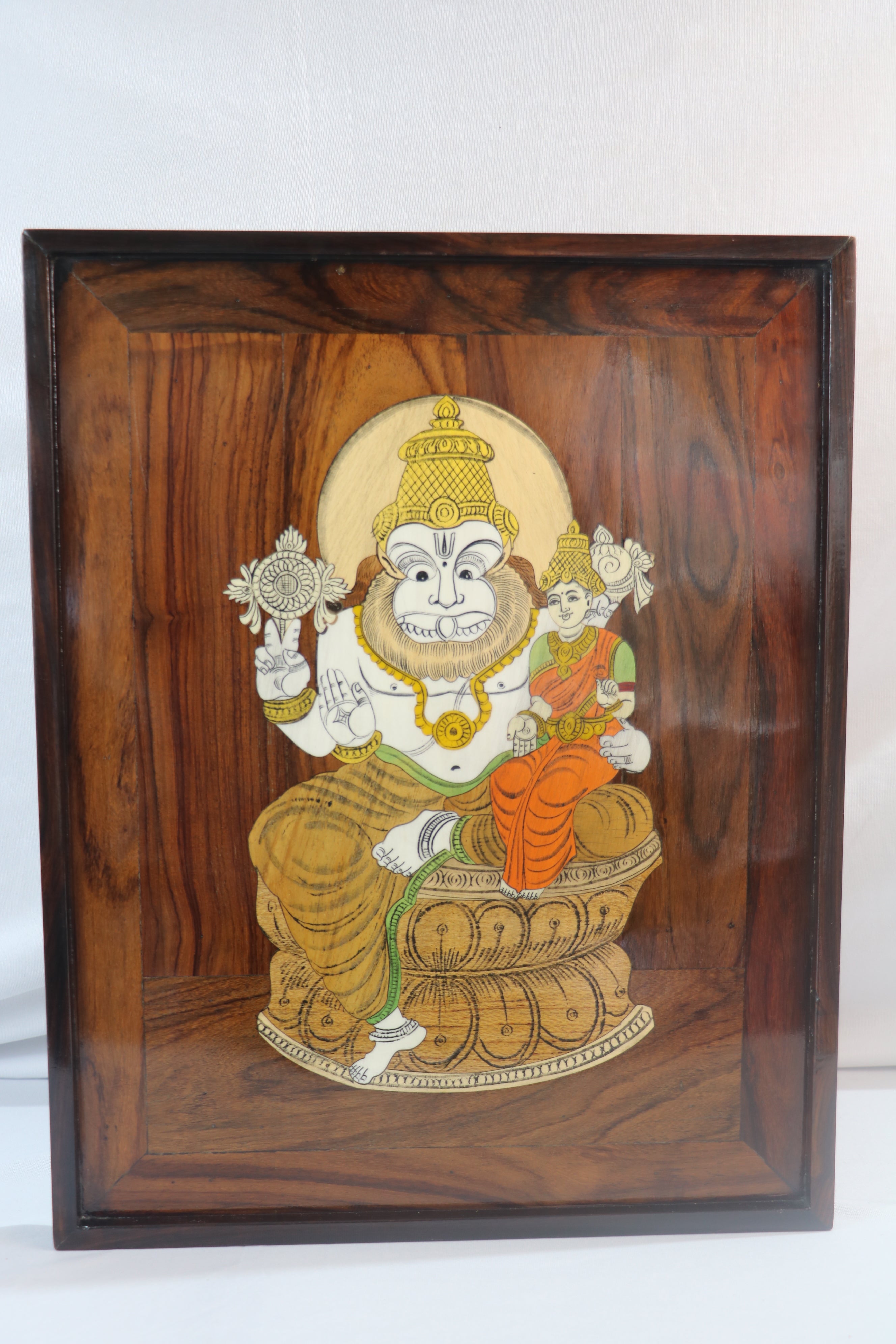 Lakshmi Narasimha Swamy Rose Wood Inlay Mysore
