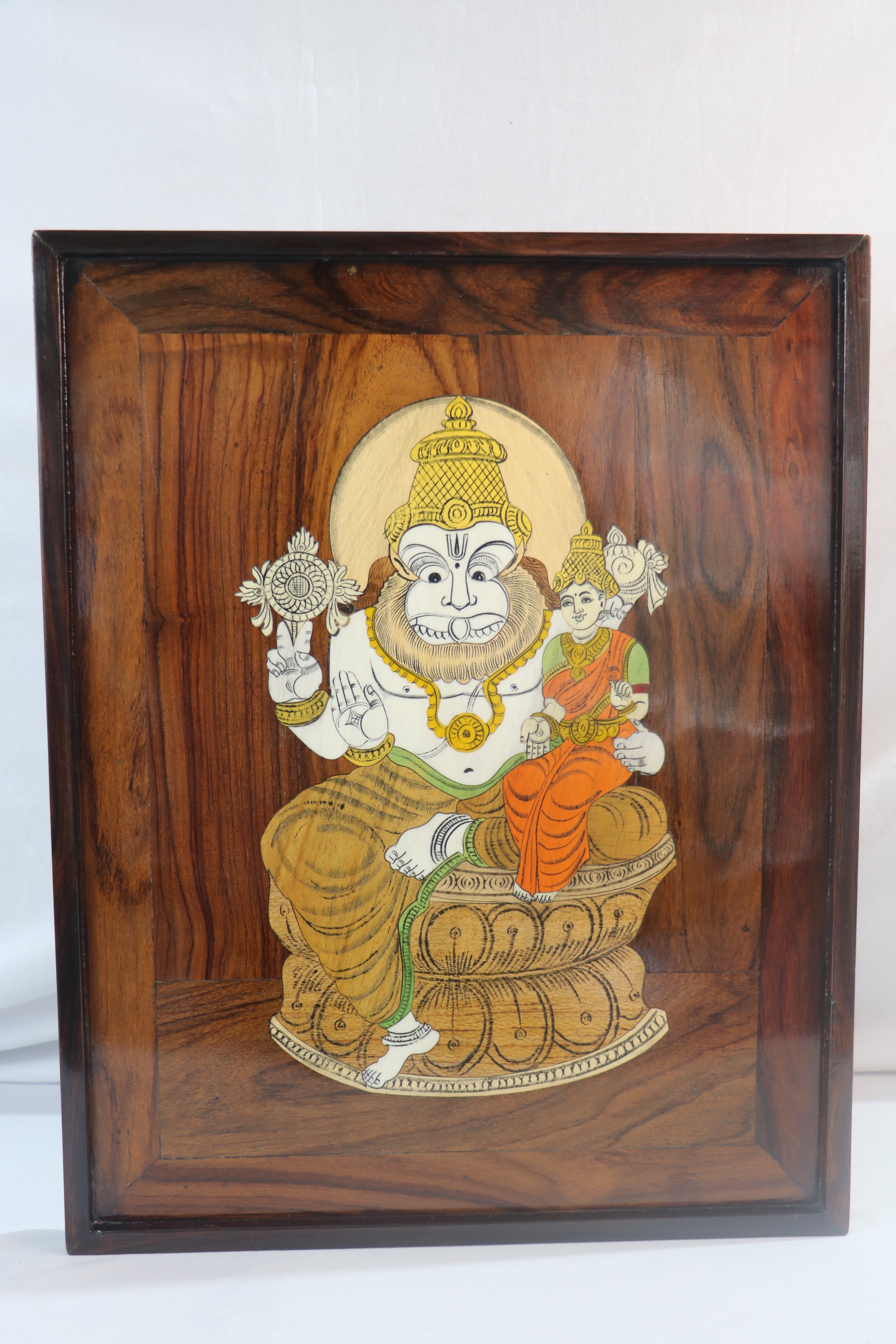 Lakshmi Narasimha Swamy Rose Wood Inlay Mysore
