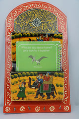 Hand-Painted Book Holder & Key Chain Wall Hanger | Dual Purpose Decor