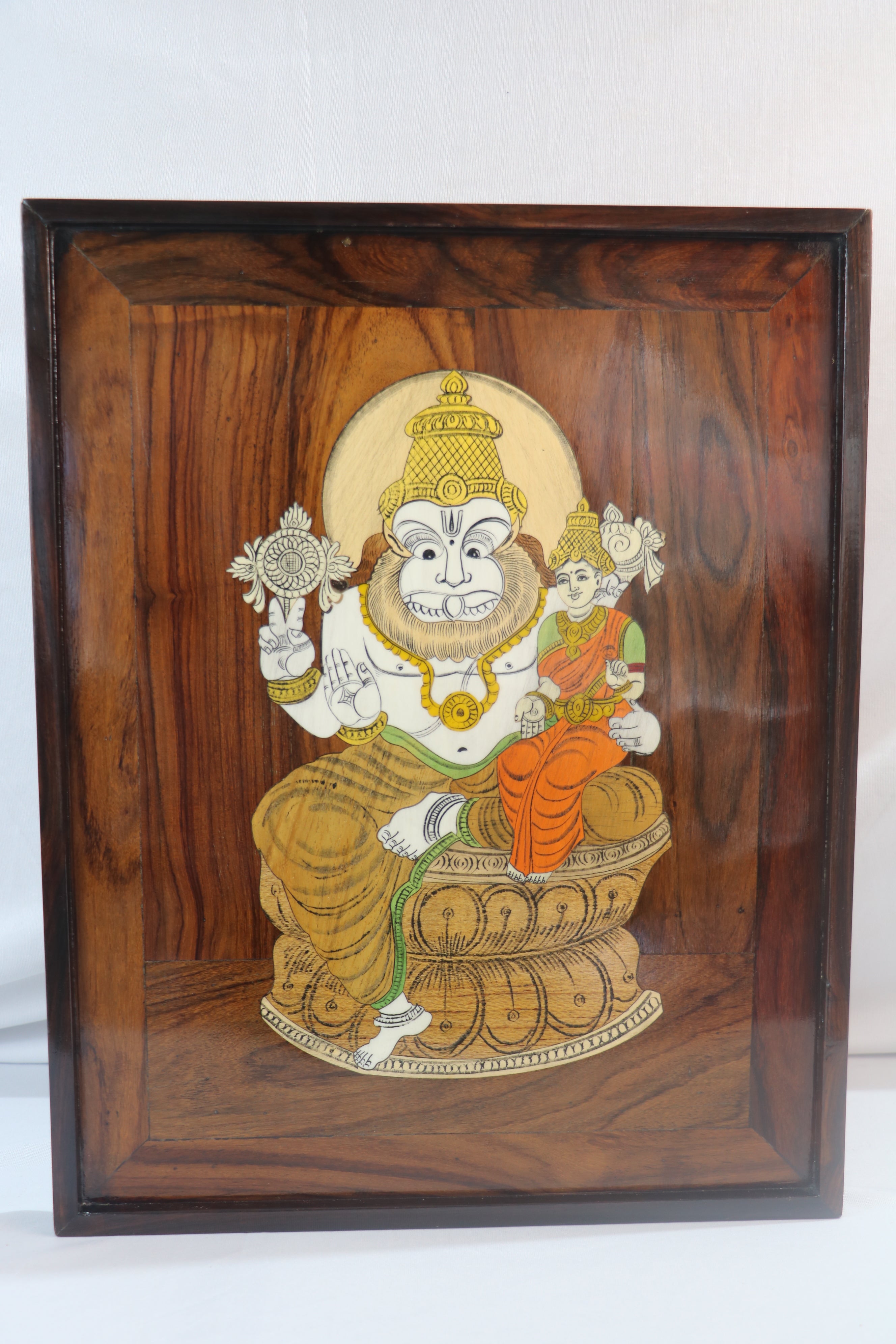 Lakshmi Narasimha Swamy Rose Wood Inlay Mysore