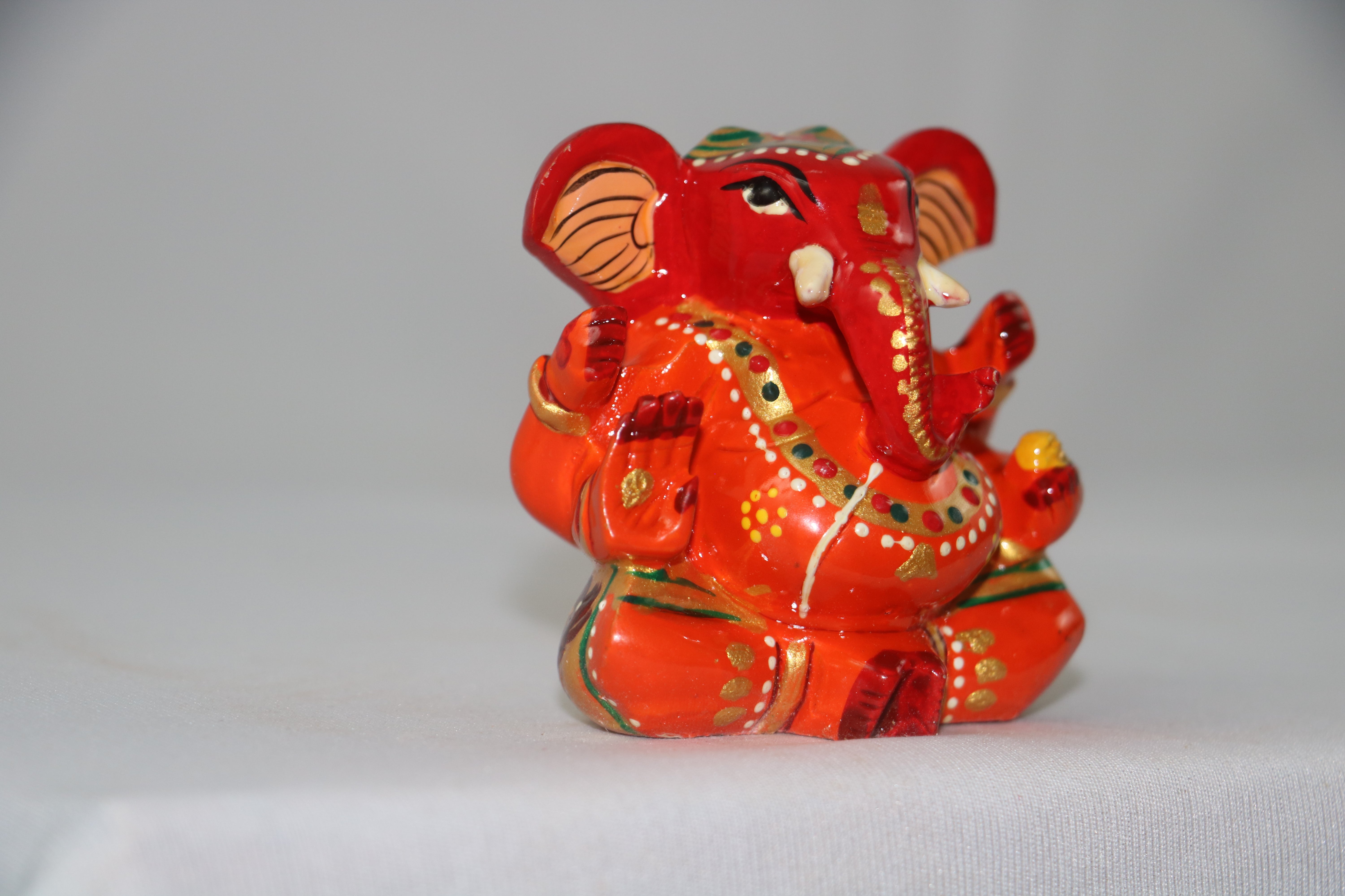 Wooden Hand Painted Ganesh