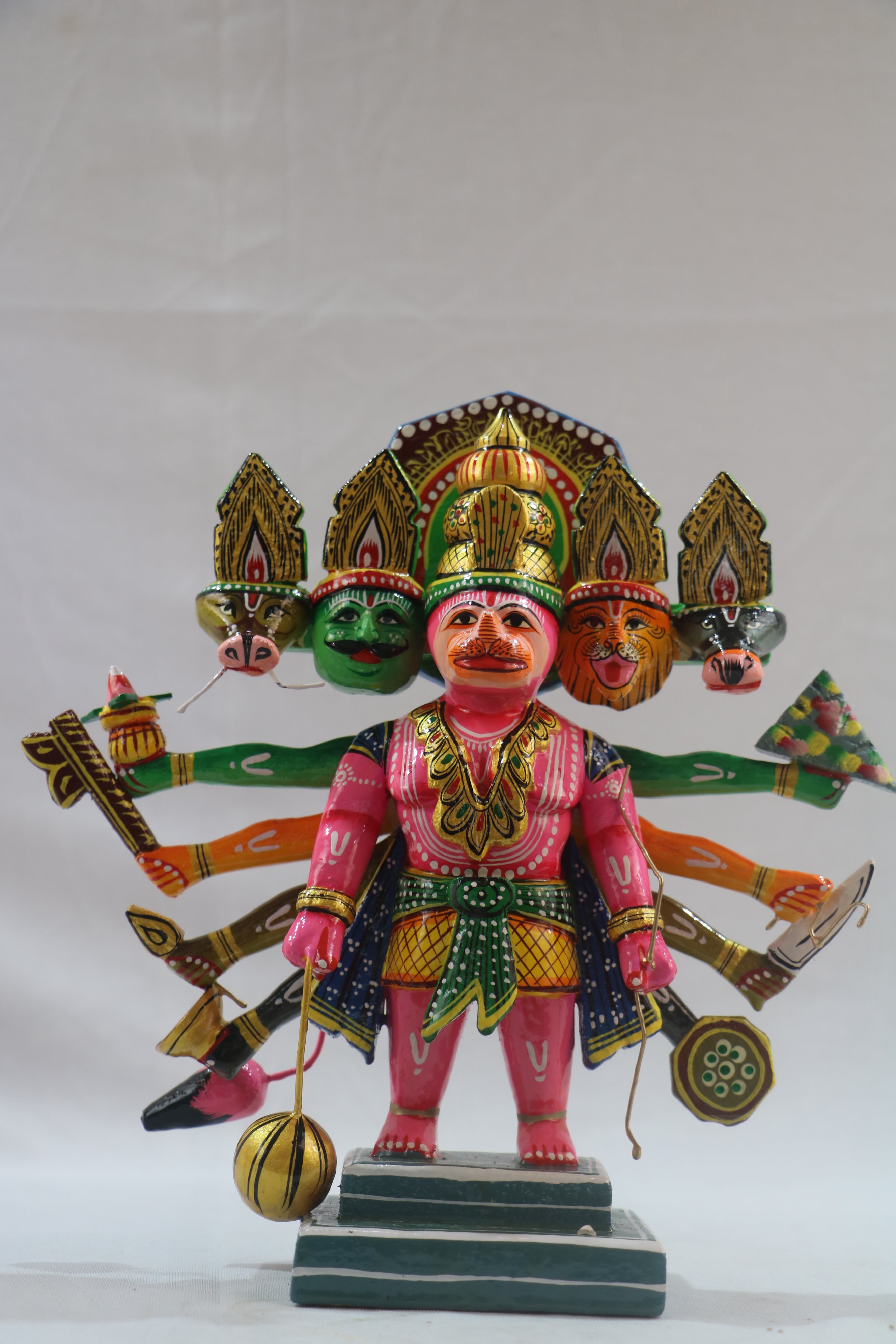 Handcrafted Panchamukhi Hanuman – Spiritual Decor for Protection & Power
