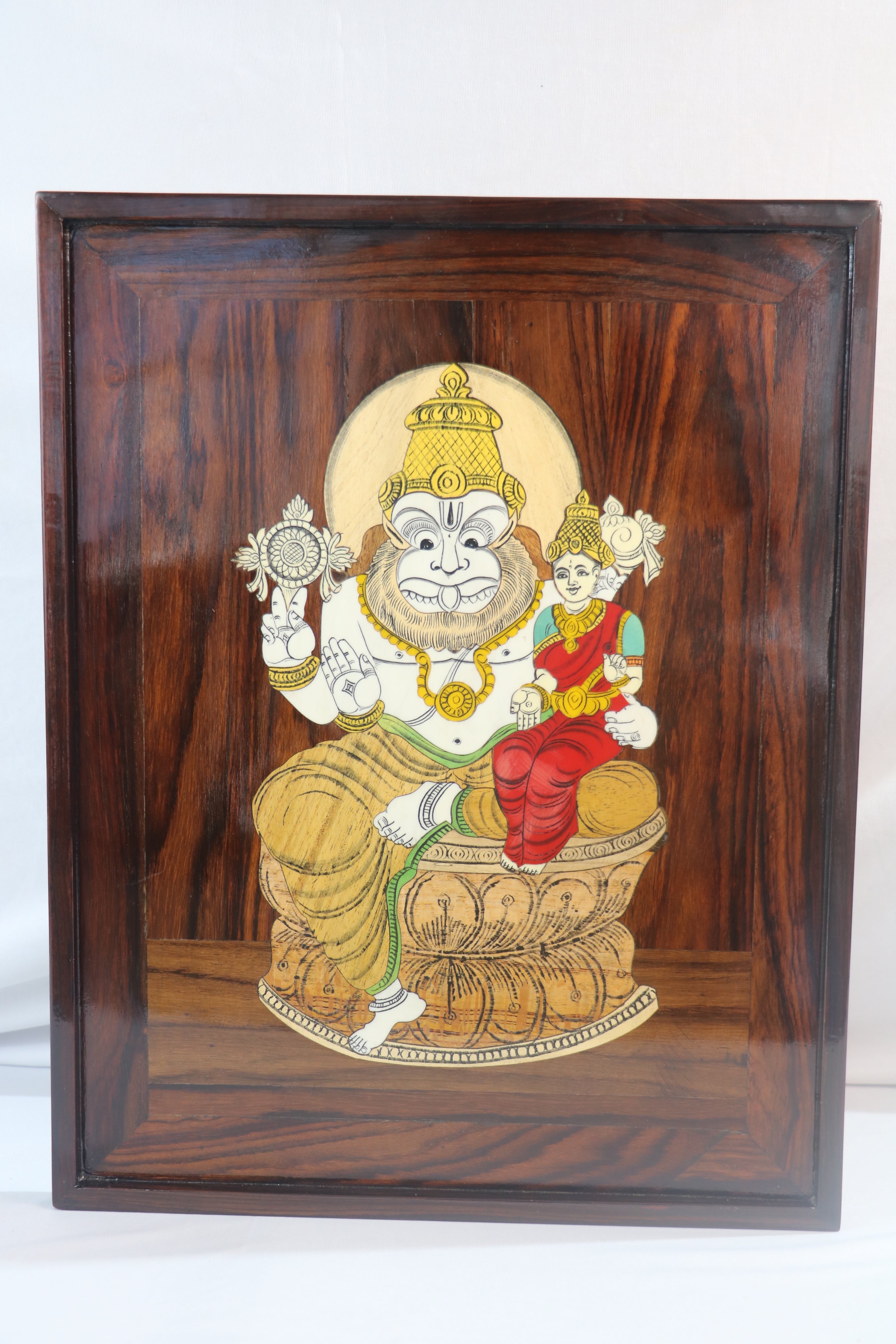 Lakshmi Narasimha Swamy Rose Wood Inlay Mysore