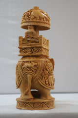 Handcrafted Ambari Elephant with Umbrella | Traditional Indian Decor